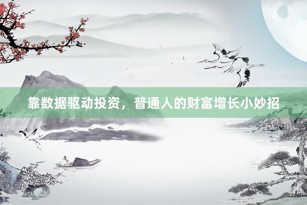 靠数据驱动投资，普通人的财富增长小妙招
