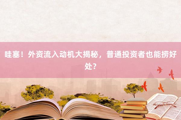 哇塞！外资流入动机大揭秘，普通投资者也能捞好处？