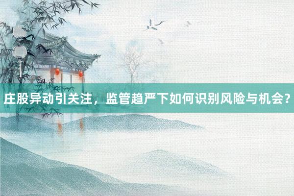 庄股异动引关注，监管趋严下如何识别风险与机会？