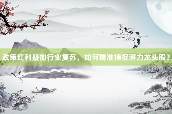 政策红利叠加行业复苏，如何精准捕捉潜力龙头股？