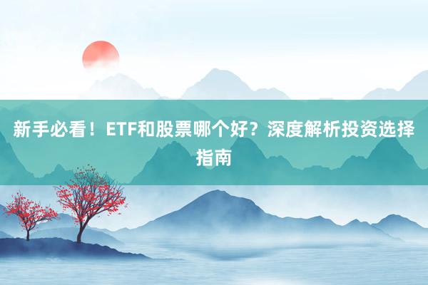 新手必看！ETF和股票哪个好？深度解析投资选择指南